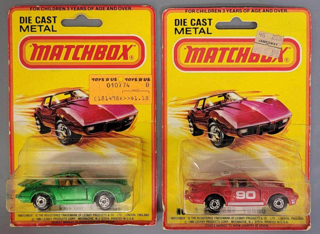 Group of two Lesney Matchbox #3 Turbo Porsche cars on (1 of 4)