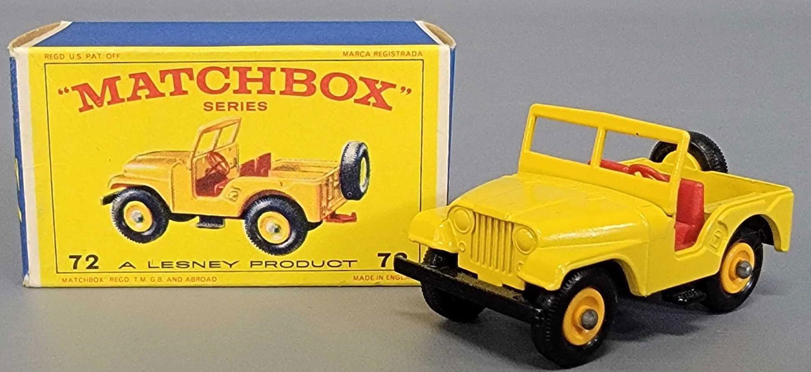 Lesney Matchbox New Model 72 Standard Jeep in original (1 of 7)