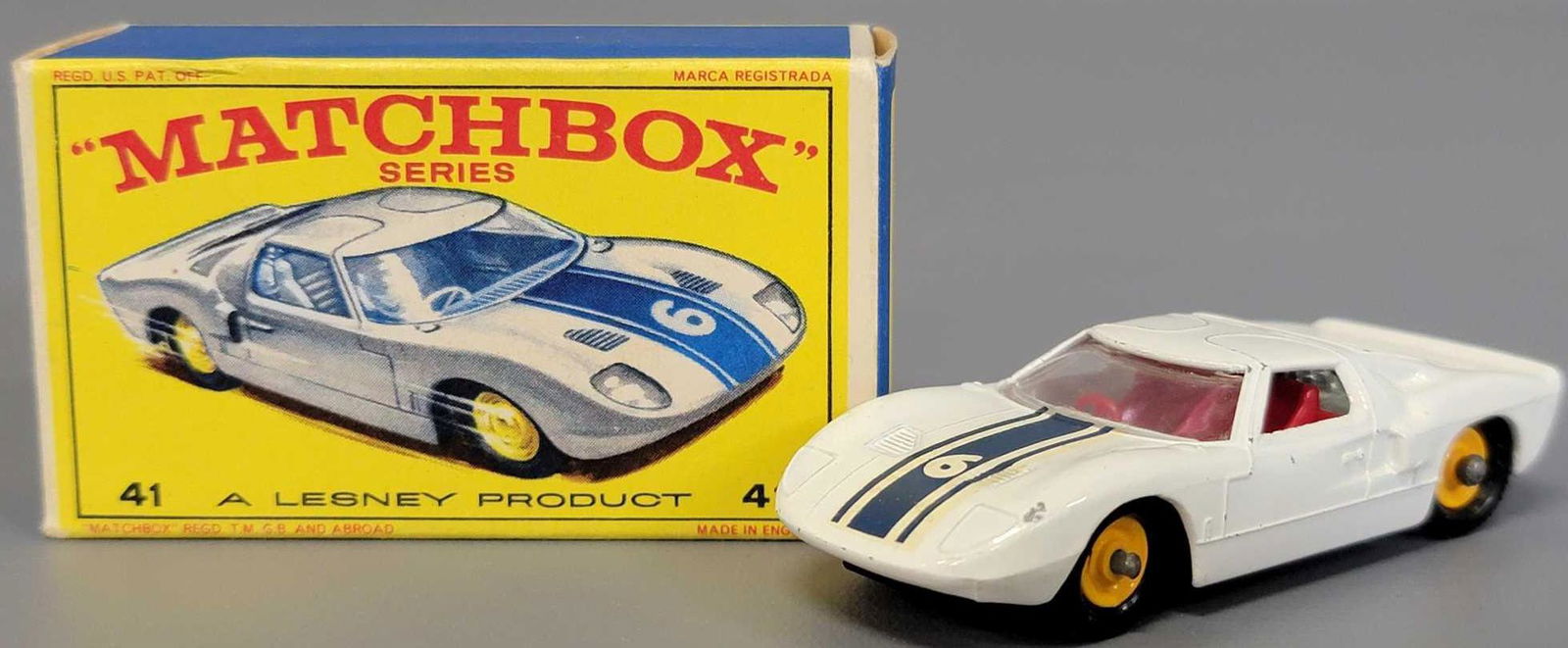 Lesney Matchbox 41 Ford G.T.  Racer in original box (1 of 7)