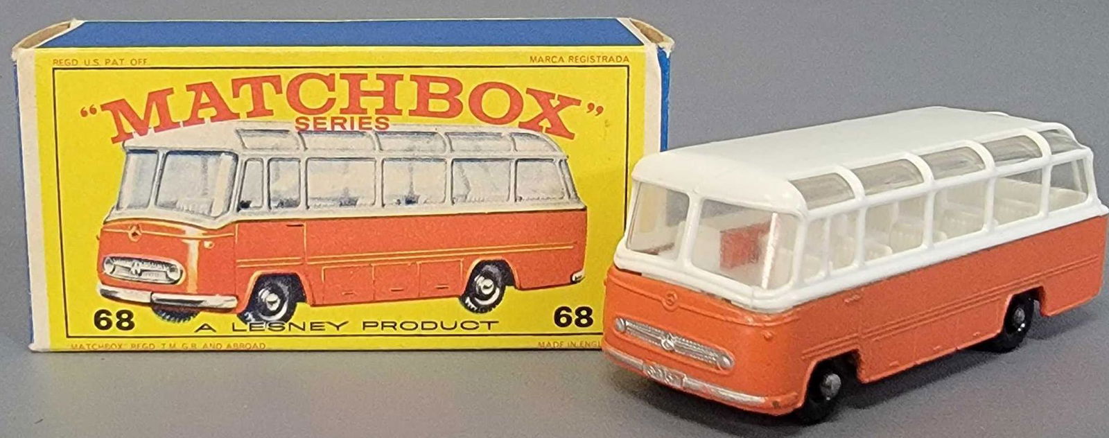 Lesney Matchbox 68 Mercedes Coach in original box (1 of 7)