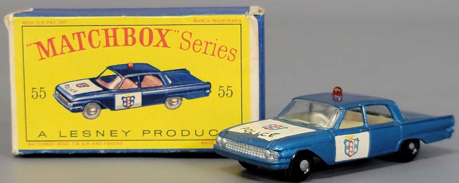 Lesney Matchbox 55 Police Patrol Car in original D (1 of 7)