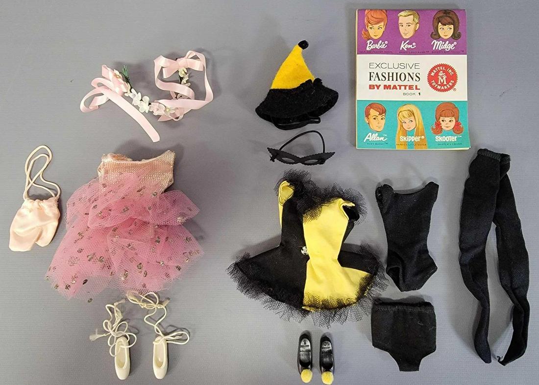 Mattel Barbie Skipper 1903 Masquerade Party and 1905: Mattel Barbie Skipper 1903 Masquerade Party and 1905 Ballet Lessons, both outfits are incomplete but have excellent plus to near mint components.