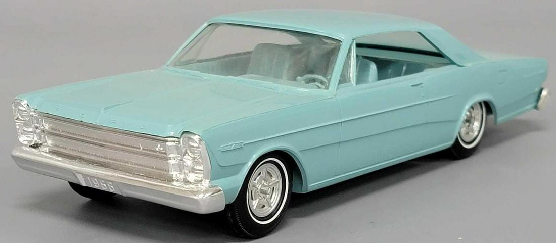 1966 aqua Ford Galaxie 500 2 door hardtop  dealer promo (1 of 8)