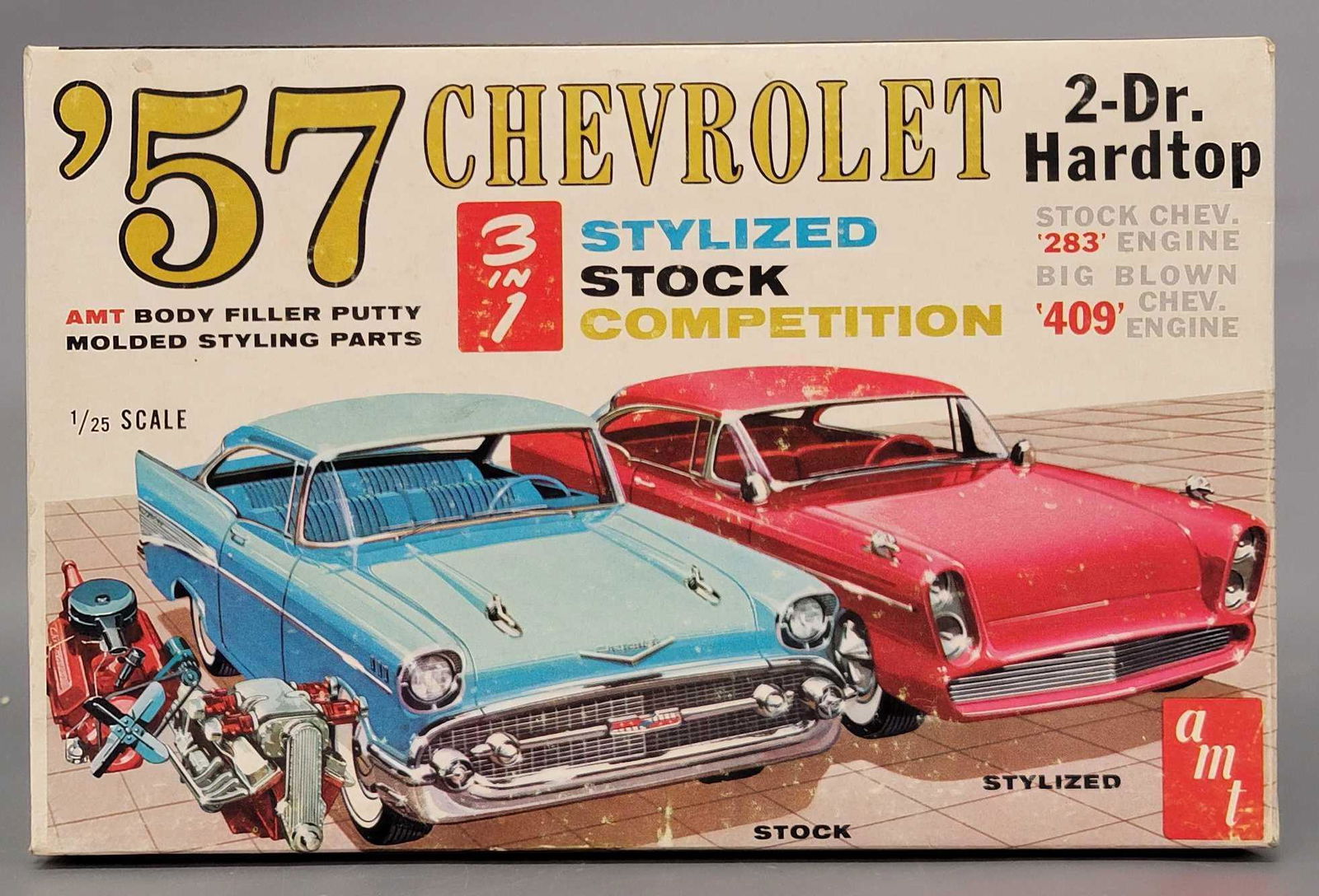 AMT T-757-200 57 Chevrolet 2 Dr Hardtop unbuilt in (1 of 6)