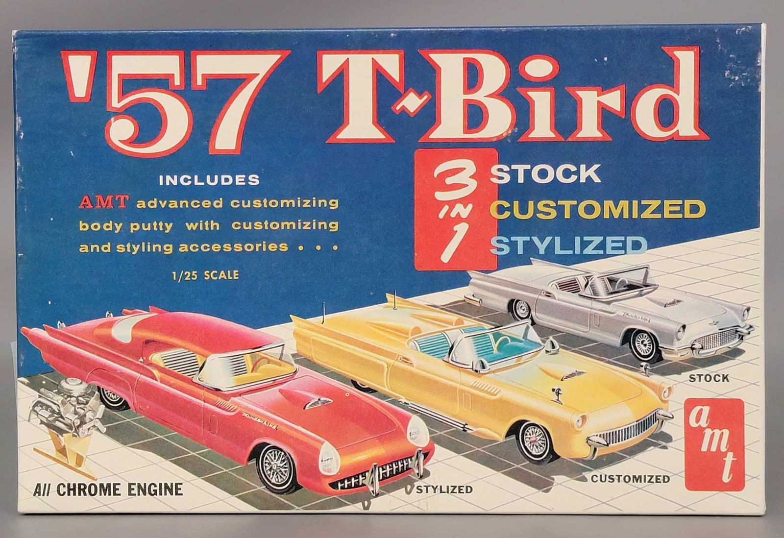 Sealed AMT T2257-200 57 T-Bird 3 in 1 George Barris (1 of 6)
