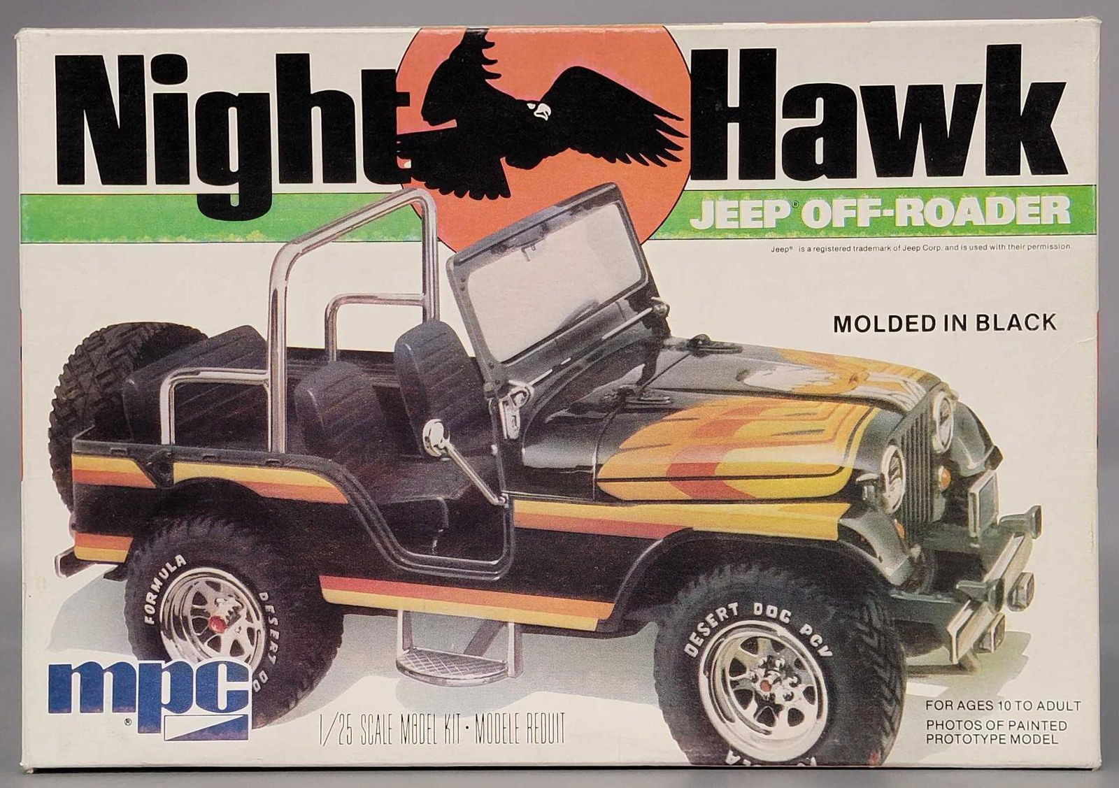 MPC 1-0709 1/25 Night Hawk Jeep Off-Roader unbuilt in (1 of 6)