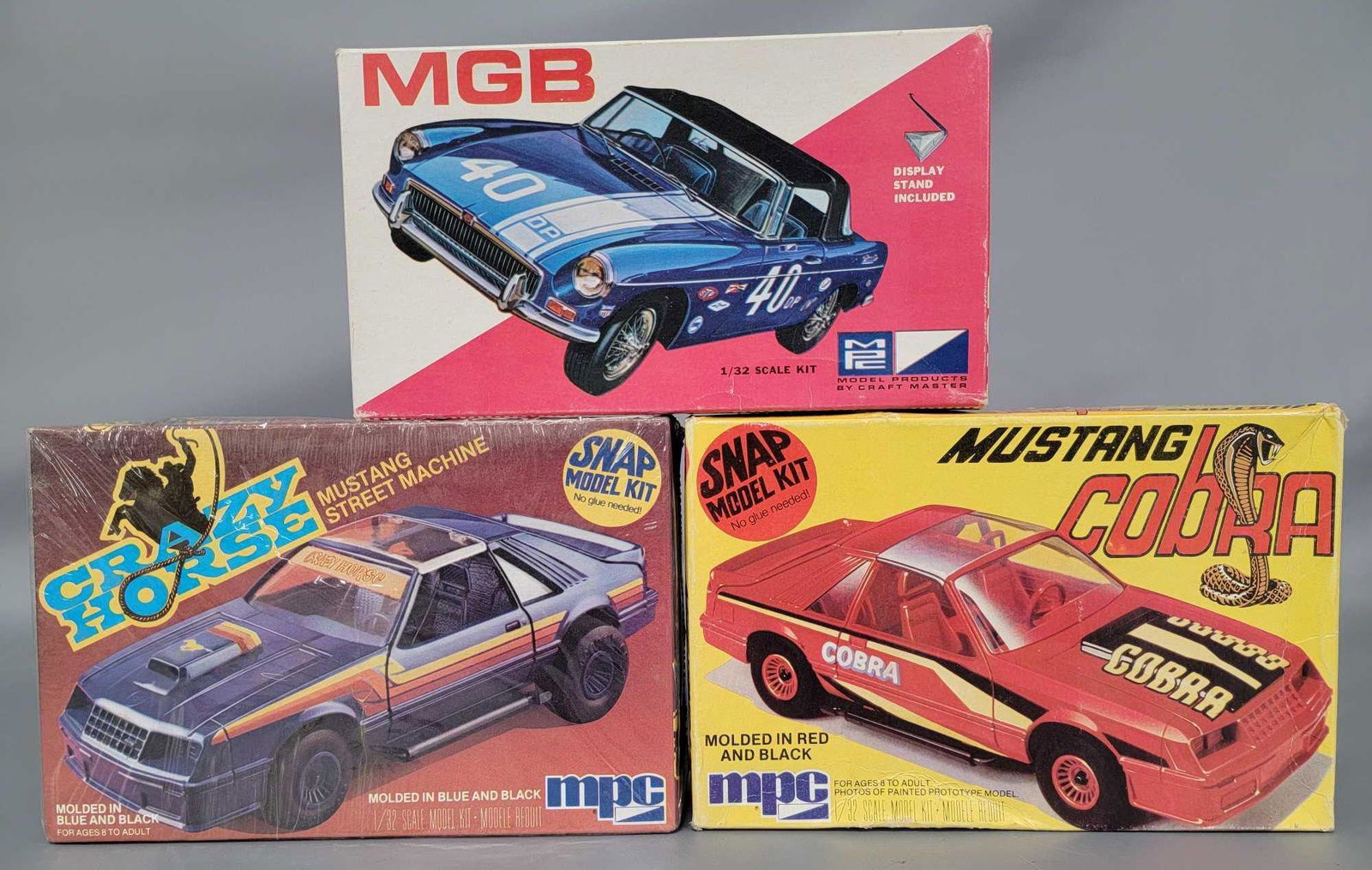 Three unbuilt MPC 1/32 scale model kits (1 of 6)