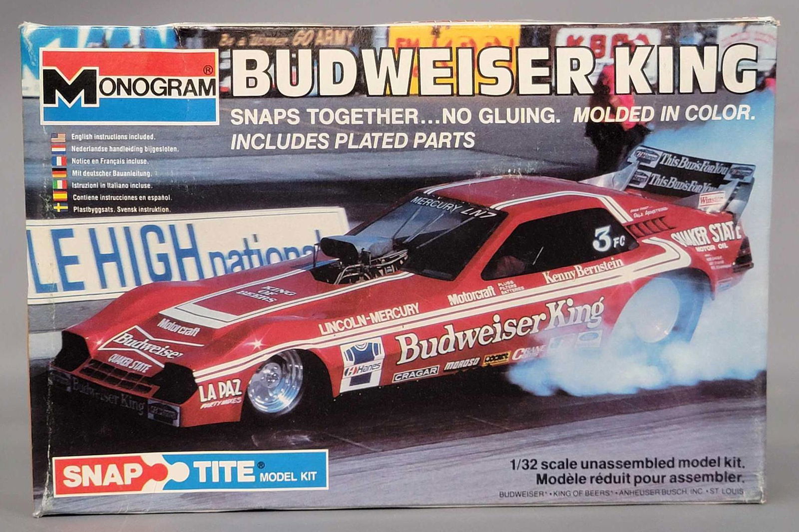 Unbuilt Monogram Budweiser King Funny Car Snap-Tite (1 of 4)