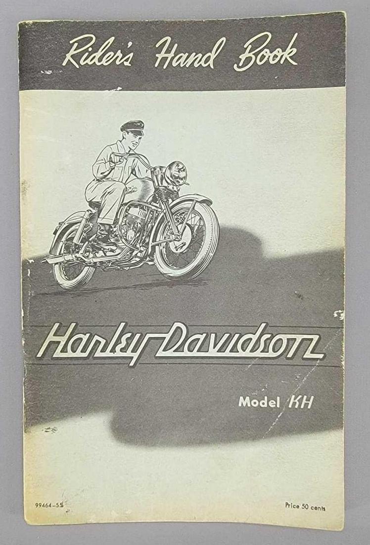 Harley Davidson 1955 Model KH Rider's Hand Book (1 of 4)