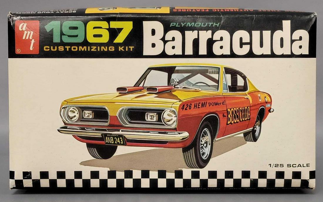 Mint unbuilt AMT 1967 Plymouth Barracuda 1/25 scale (1 of 6)