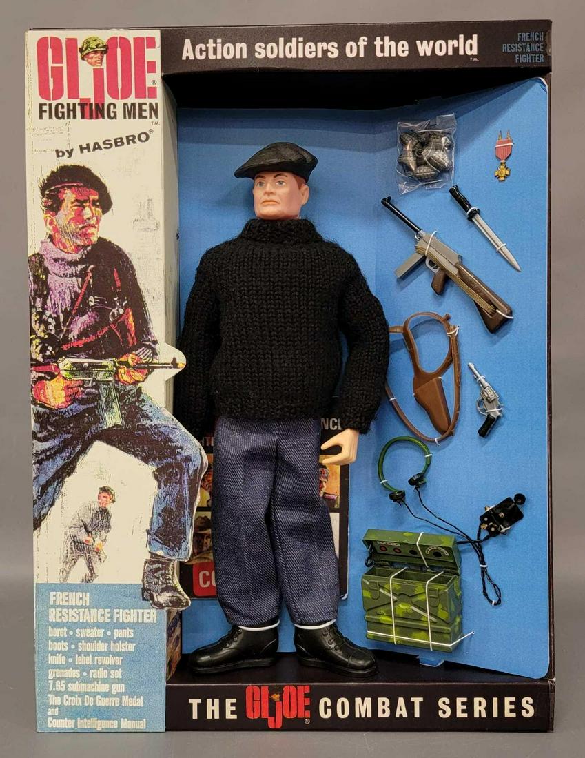 Vintage Hasbro GI Joe Action Soldiers of the World: Vintage Hasbro GI Joe Fighting Men, Action Soldiers of the World French Resistance Fighter in high quality reproduction window box. Figure and accessories are correct and vintage original, near mint. 