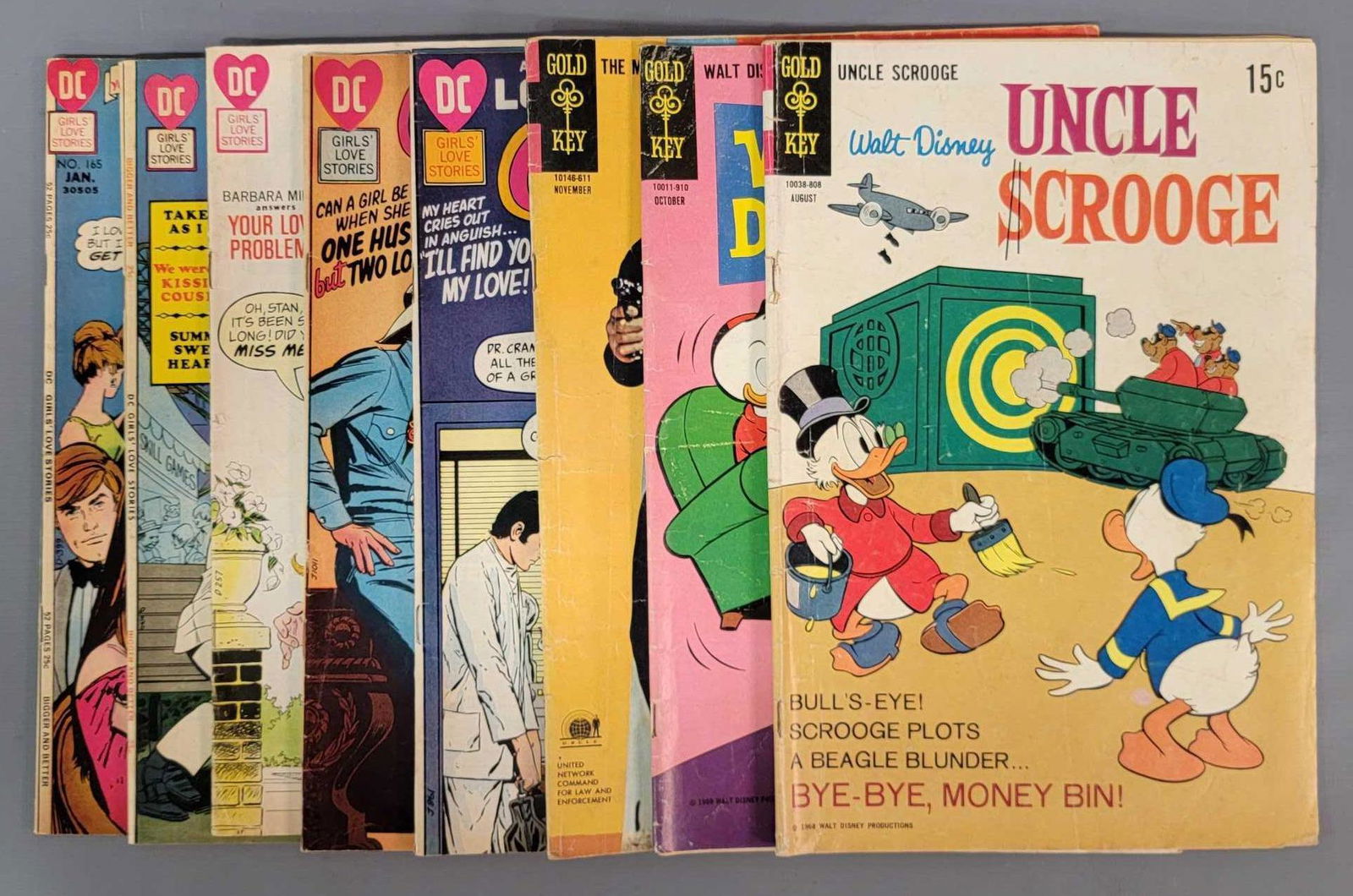 Group of eight mixed romance and Gold Key comic books (1 of 3)