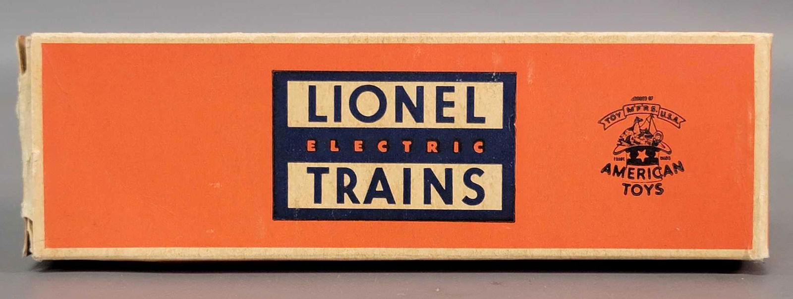 Postwar Lionel O gauge 6801-60 boat in original box: Postwar Lionel O gauge 6801-60 boat in original box separate sale item, C8-9. Box has a little creasing to a side panel, clean, bright, square and solid.