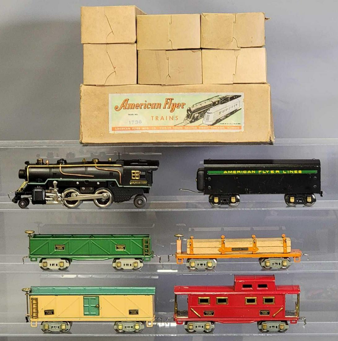 Prewar American Flyer Narrow Gauge 1736 steam freight (1 of 9)