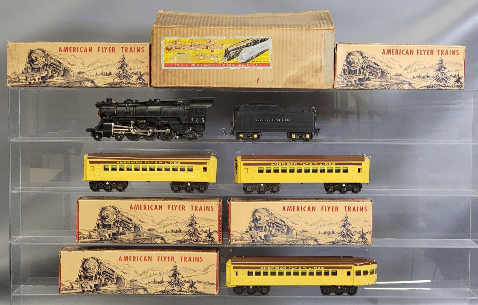 Prewar American Flyer Narrow Gauge steam passenger set (1 of 9)