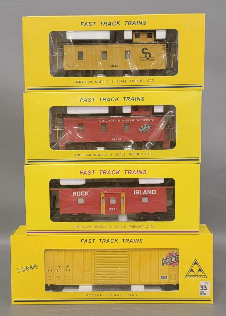Four American Models S Scale Trains freight cars in (1 of 4)