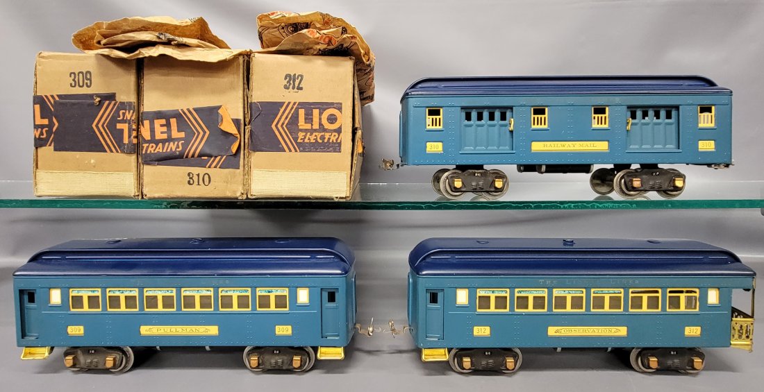 Lionel prewar standard gauge 309 310 312 two tone blue (1 of 12)