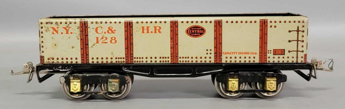 Prewar Ives O gauge 128 NYC&HR gondola (1 of 6)