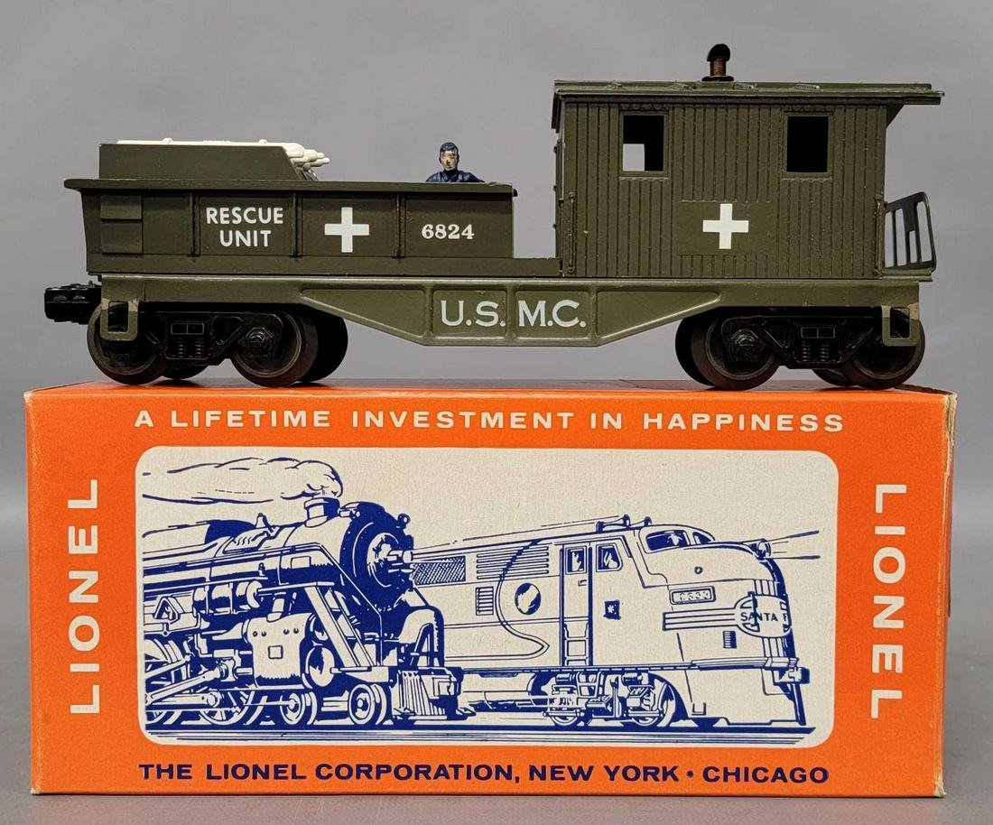 Lionel postwar O 6824 USMC olive drab rescue unit work (1 of 6)
