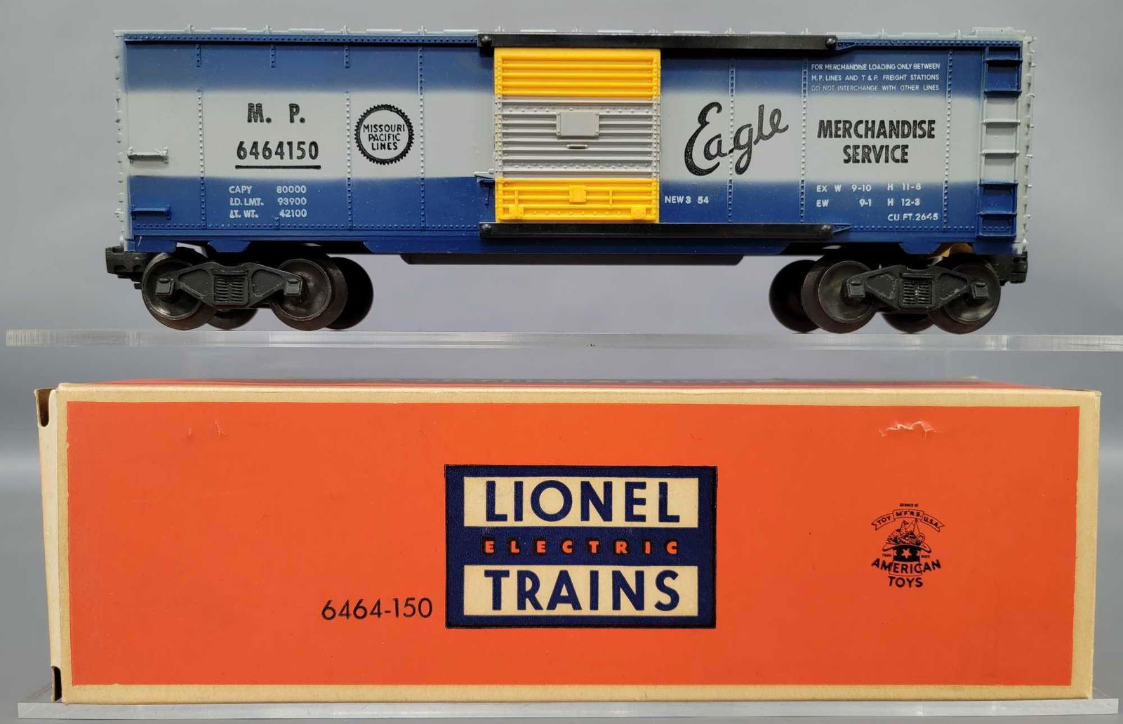 Lionel postwar O 6464-150 Missouri Pacific box car in (1 of 6)