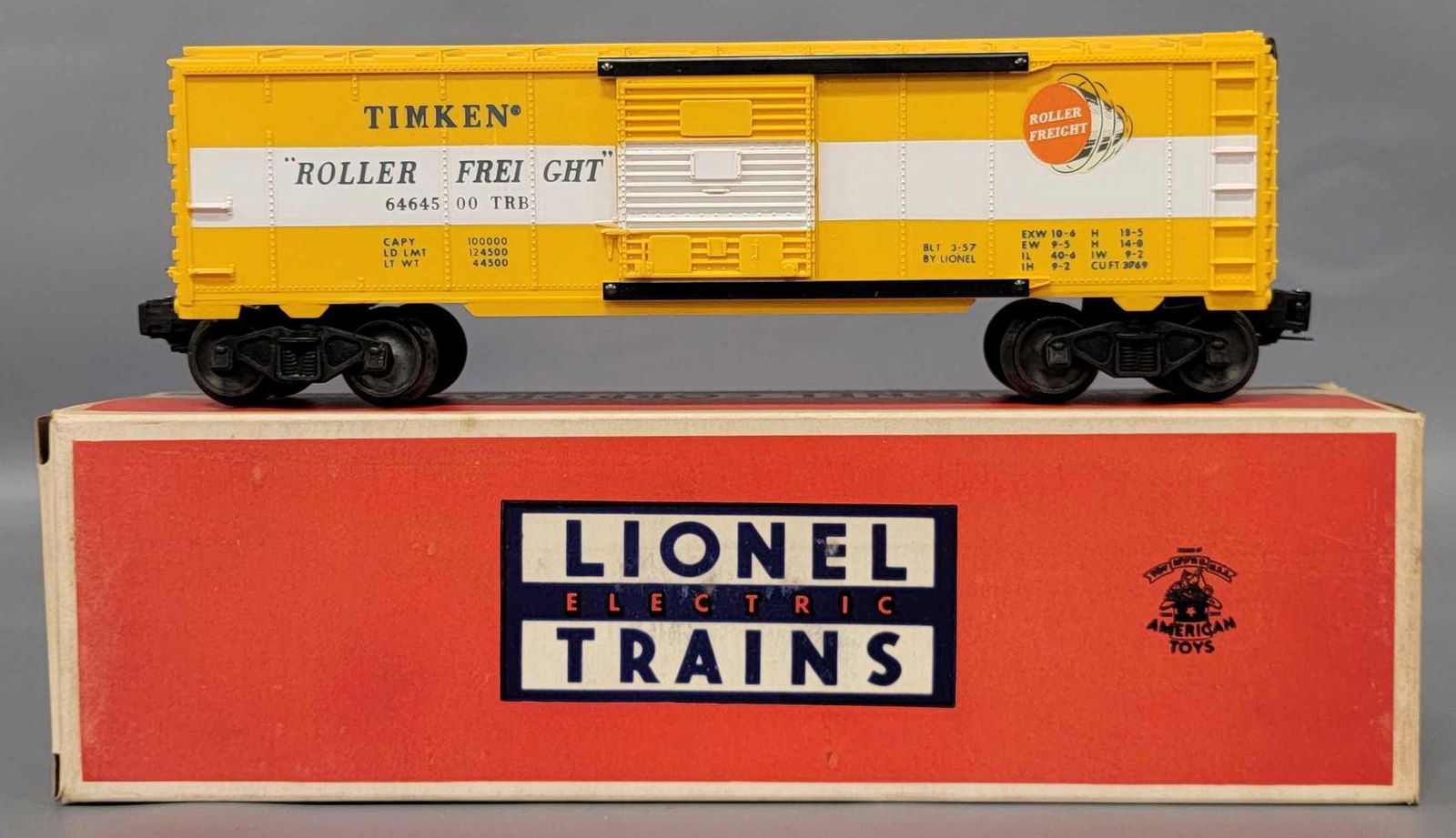 Unrun Lionel postwar O 6464-500 Timken box car in (1 of 6)