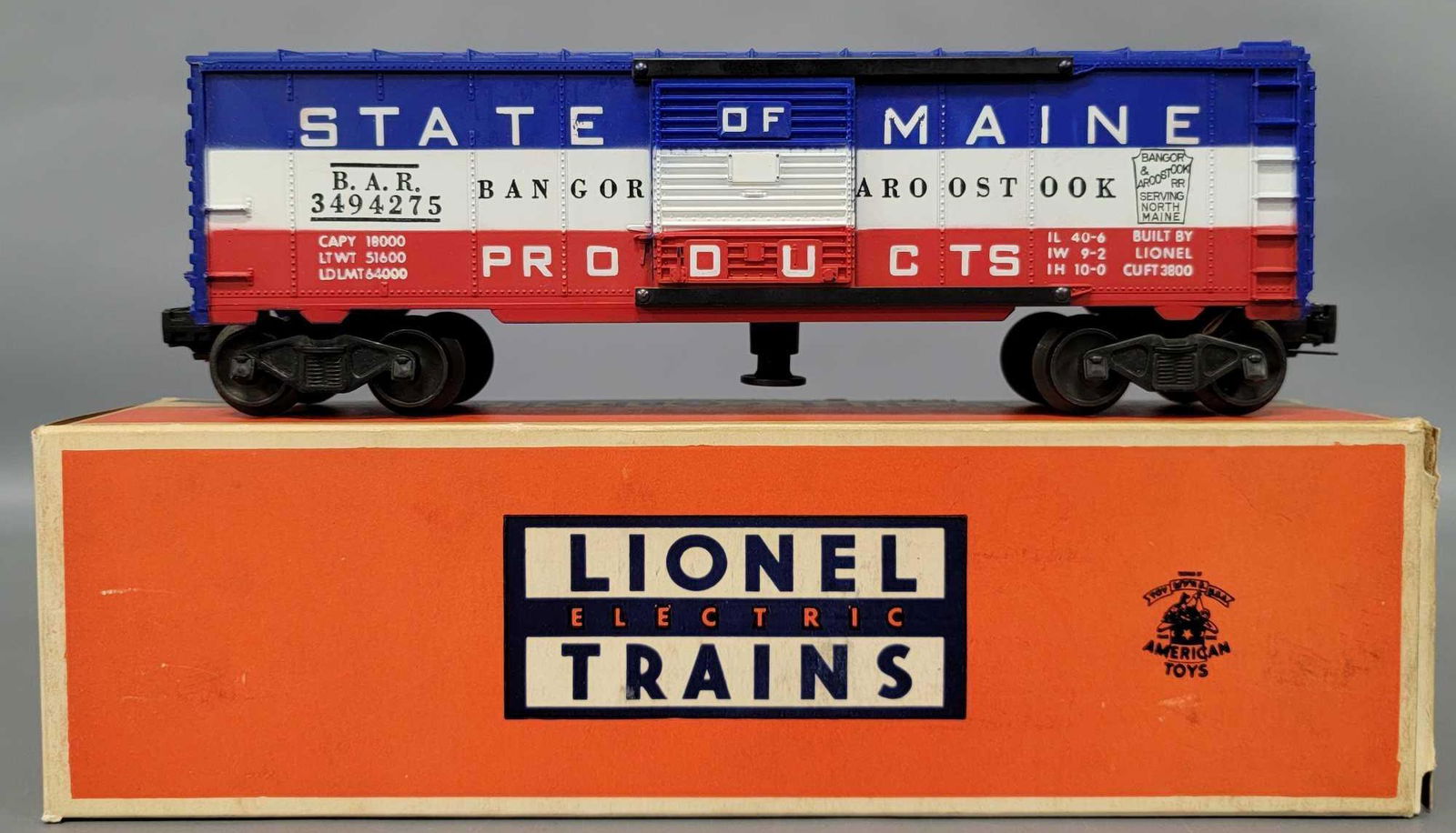 Lionel postwar O 3494-275 State of Maine operating box (1 of 7)
