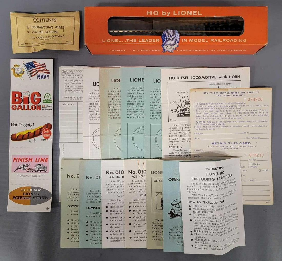 Group of miscellaneous Lionel Postwar HO  paperwork and (1 of 7)