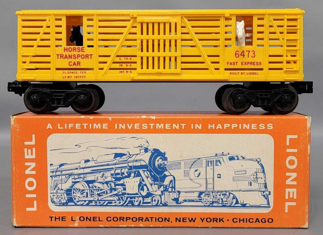 Mint unrun Lionel postwar O 6473 rodeo car in original (1 of 6)