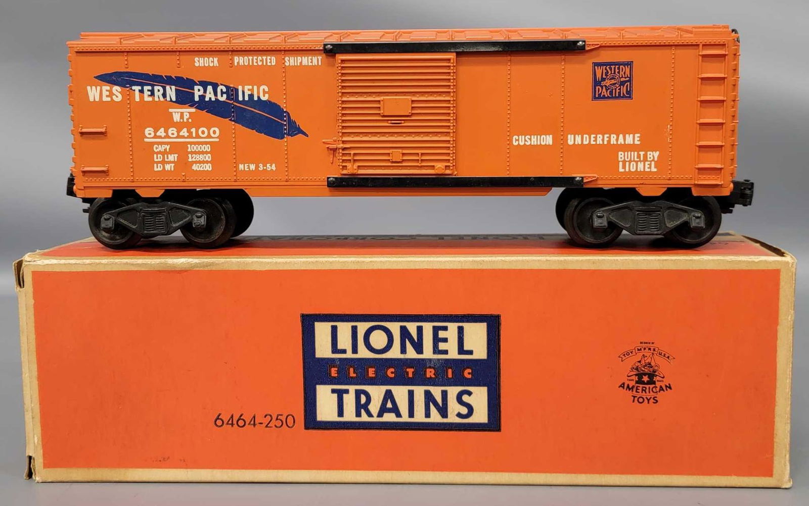 NICE Lionel postwar O 6464-100 Western Pacific blue (1 of 6)