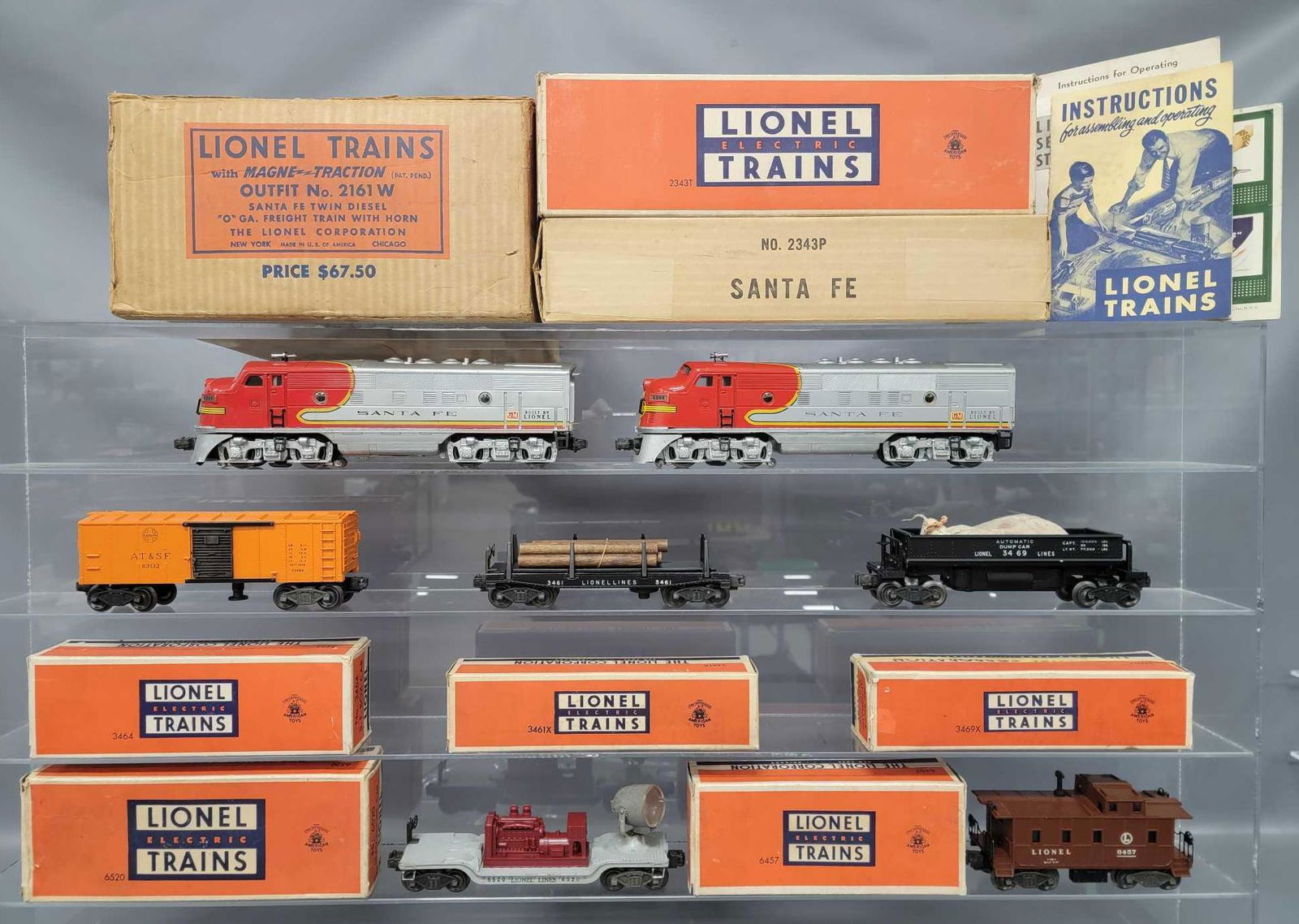 Boxed Lionel postwar O 2161W diesel freight set with (1 of 11)