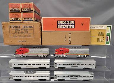 Boxed Lionel postwar O 2190W diesel passenger set with (1 of 12)