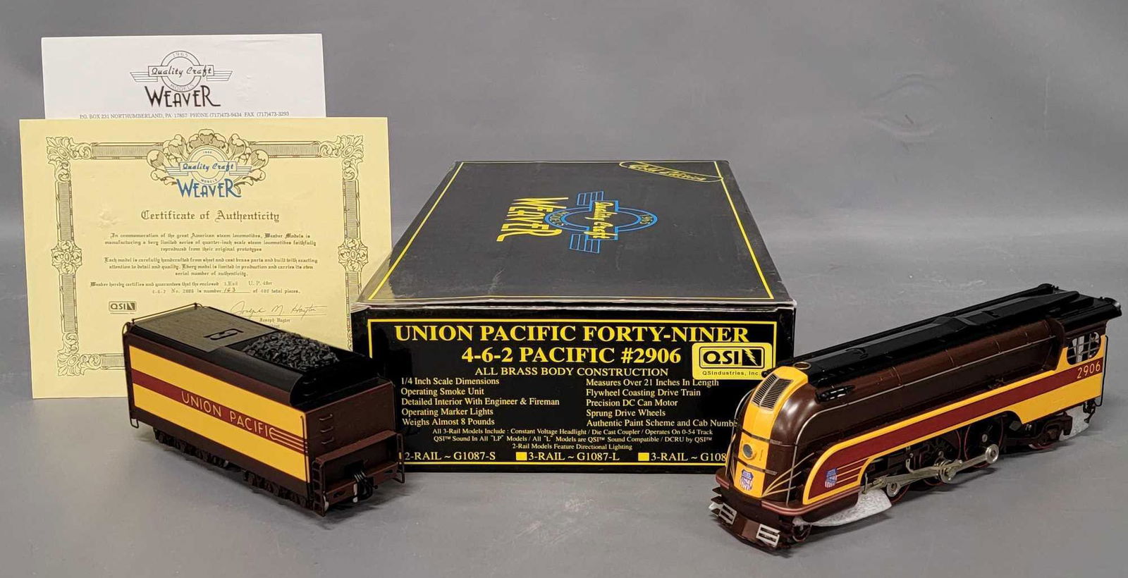 Weaver O scale 3-rail brass Union Pacific 49er 4-6-4 (1 of 8)