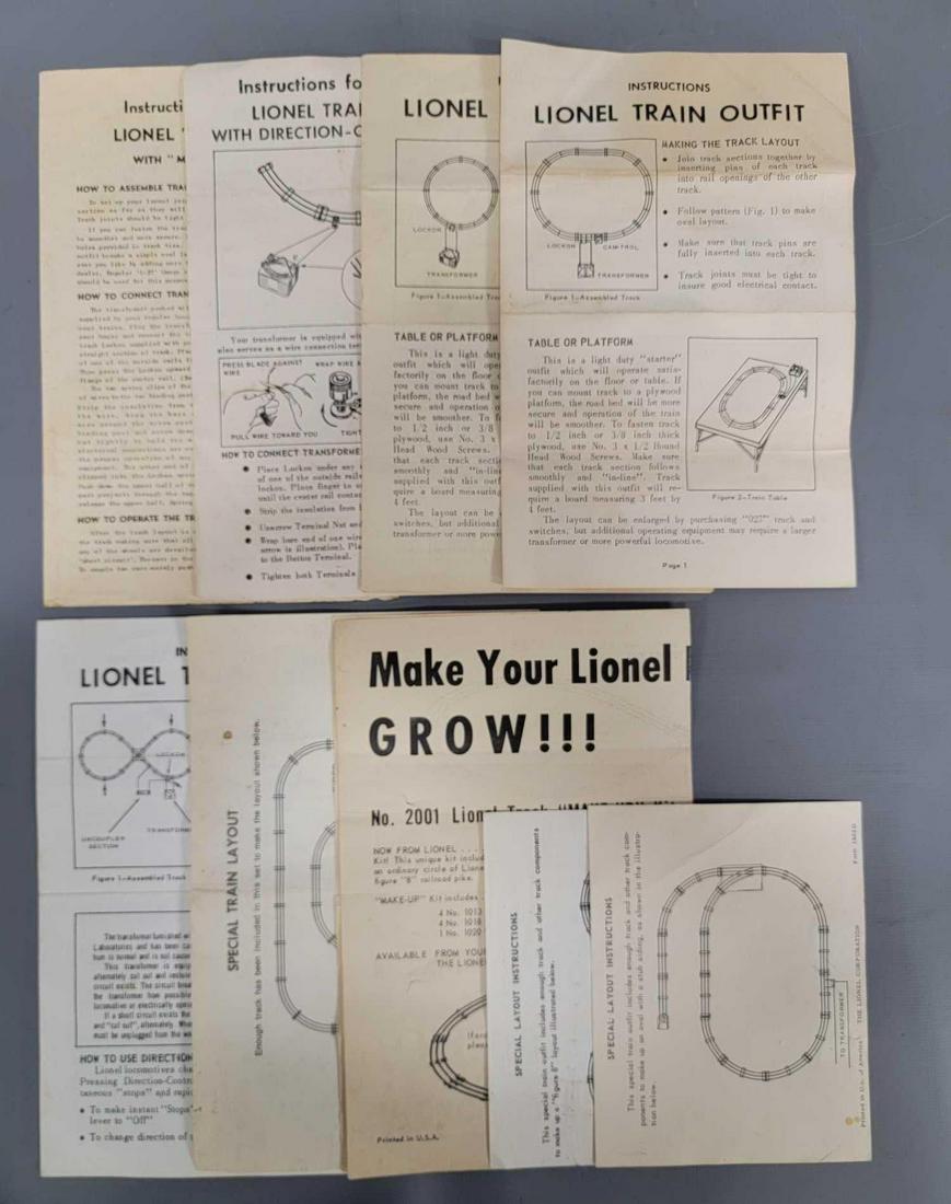 Postwar Lionel original rare set instruction sheets (1 of 3)