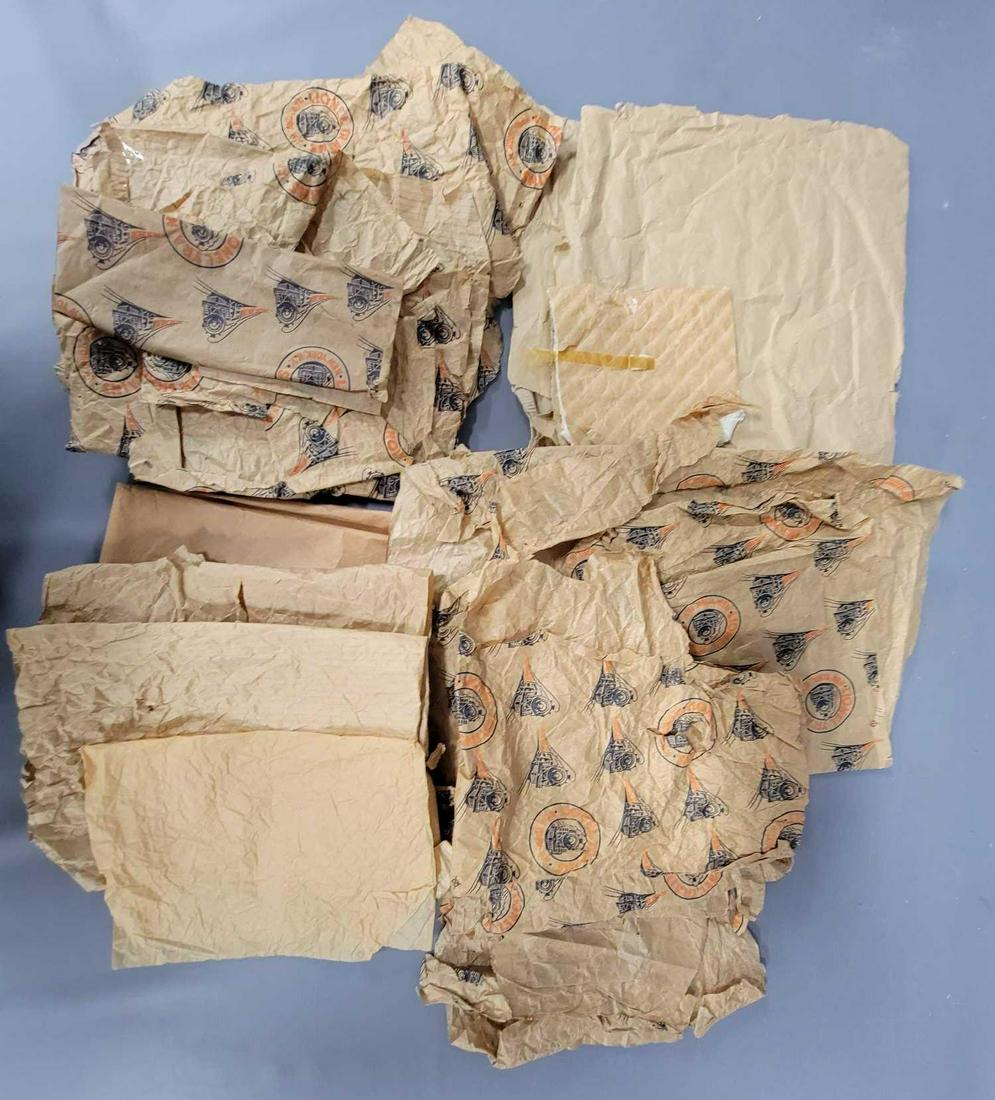 Pile of postwar Lionel original wrapping paper (1 of 4)