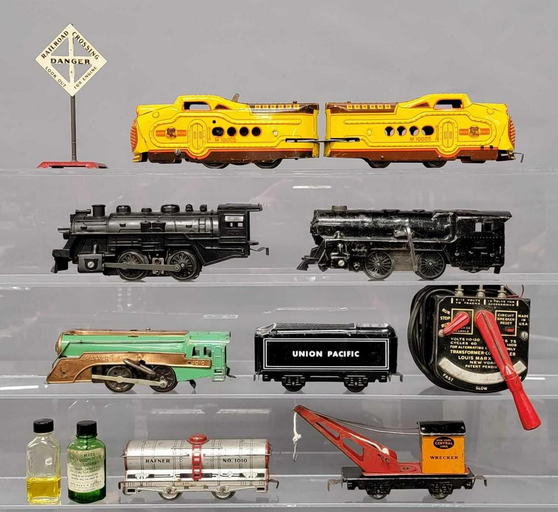 Group of mixed O gauge Marx and Hafner trains (1 of 6)