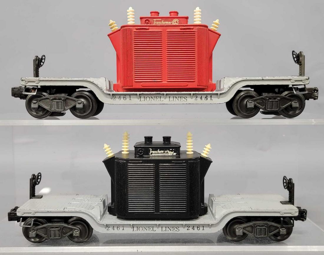 Two Lionel postwar O 2461 transformer flat cars (1 of 6)