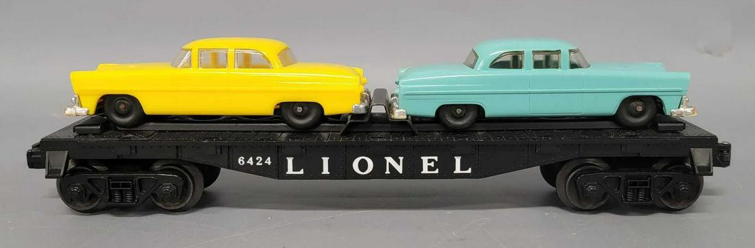 Lionel postwar O 6424 automobile flat car (1 of 7)