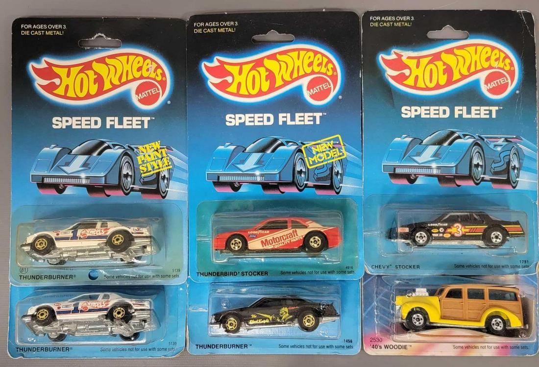 Group of six Hot Wheels Blackwall cars on cards (1 of 5)
