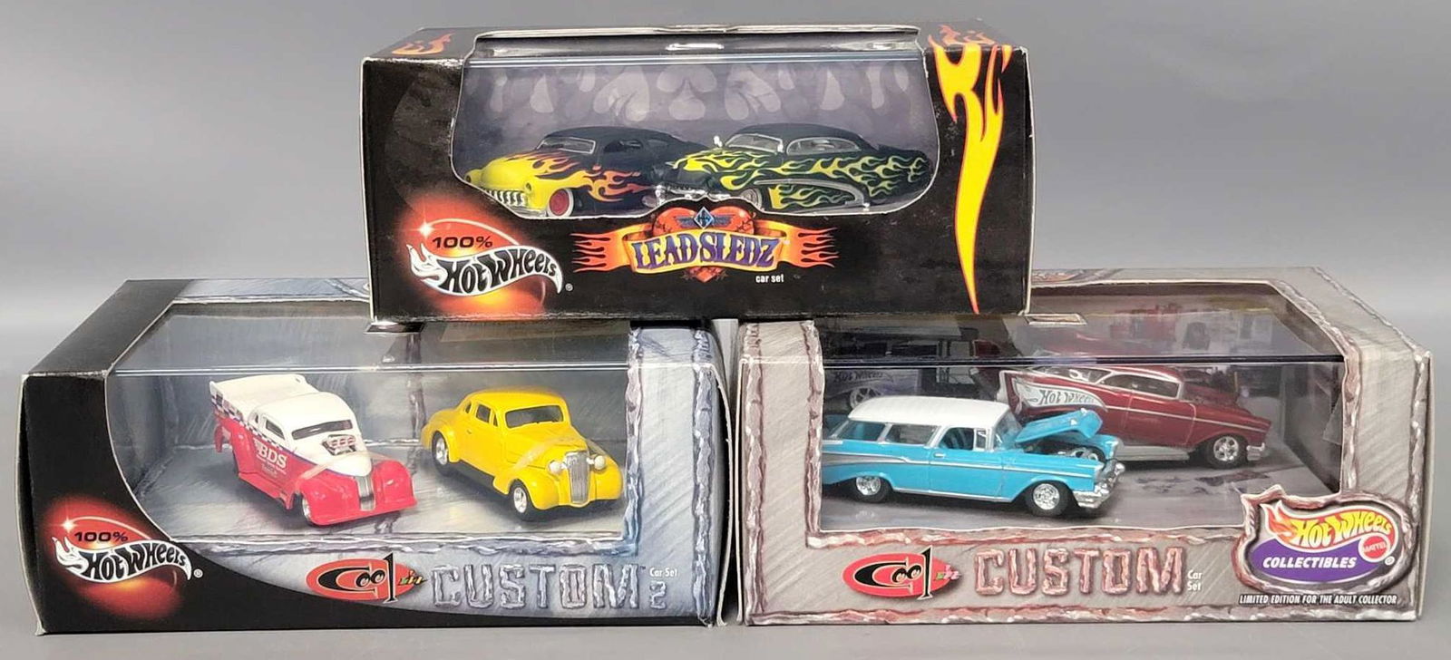 Group of three Hot Wheels Box Sets Cool & Custom 1 & 2 (1 of 9)