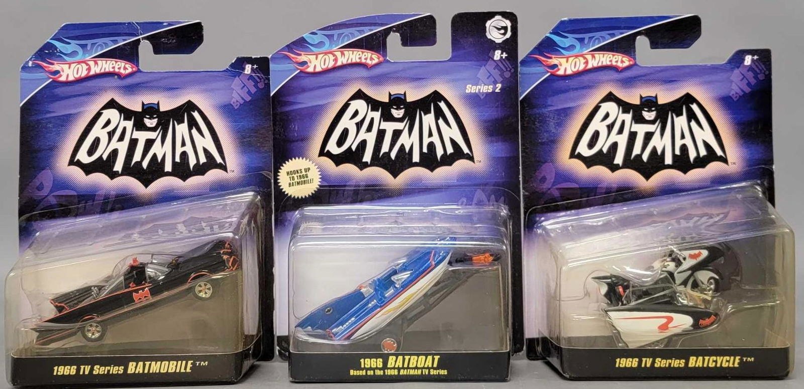 Group of three Hot Wheels Batman TV Series vehicles (1 of 4)
