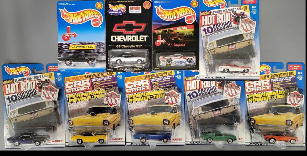 Group Of Nine Hot Wheels Editors Choice Carded Cars