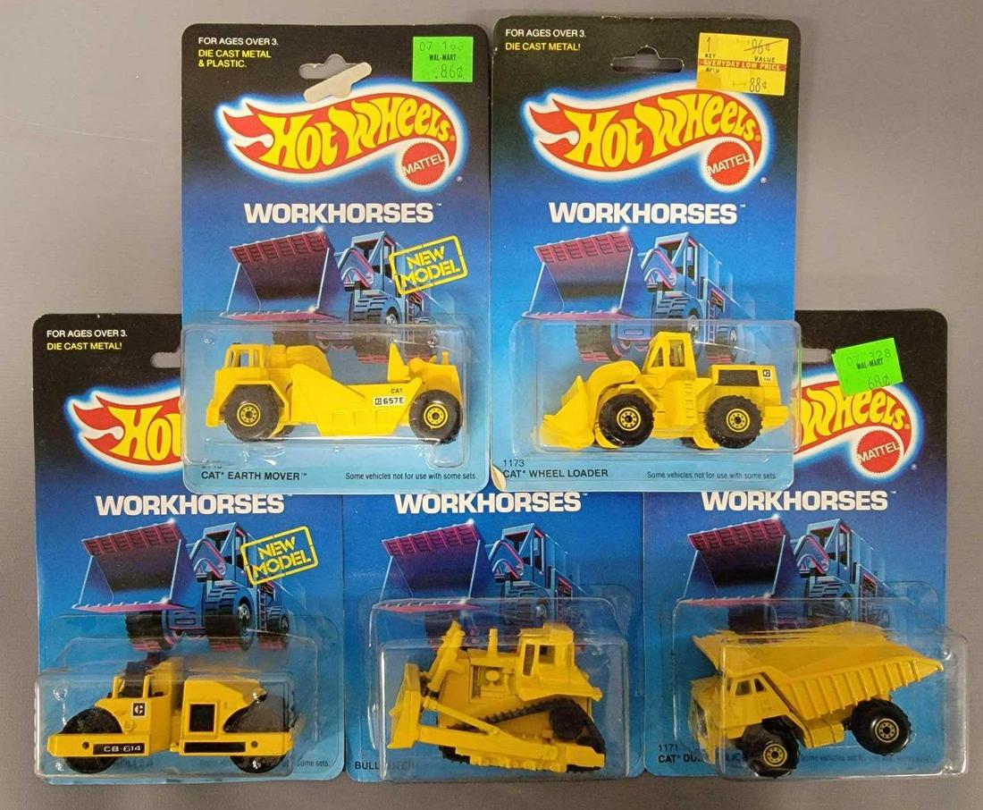 Group of five Hot Wheels Blackwalls on Workhorses cards (1 of 5)