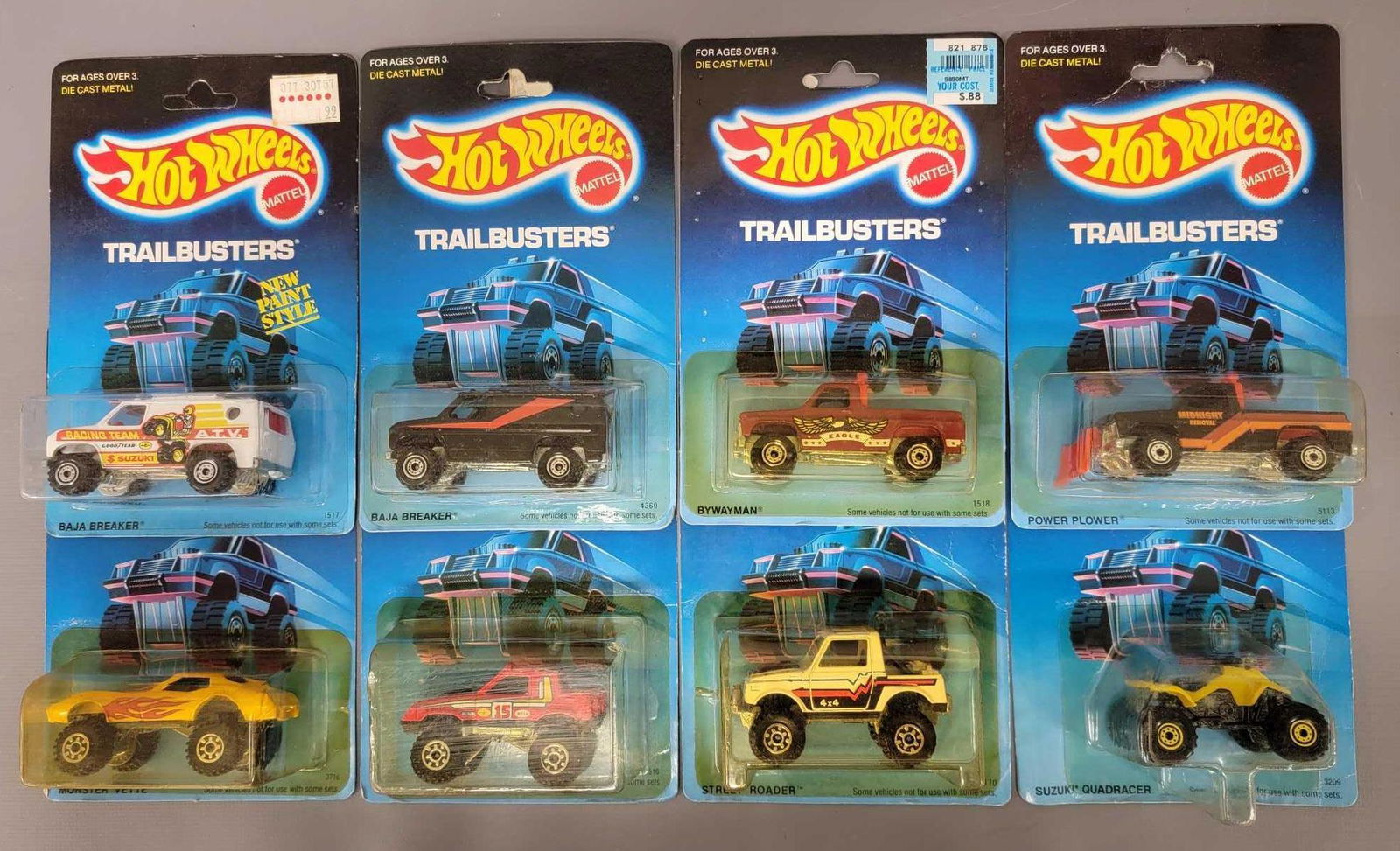 Group of eight Hot Wheels Blackwall cars on Trailbuster (1 of 6)