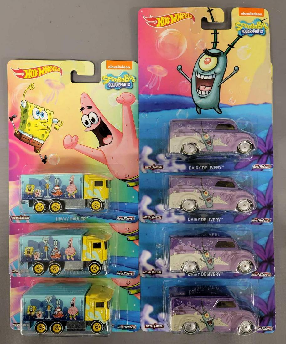 Group of seven Hot Wheels Pop Culture Sponge Bob (1 of 3)