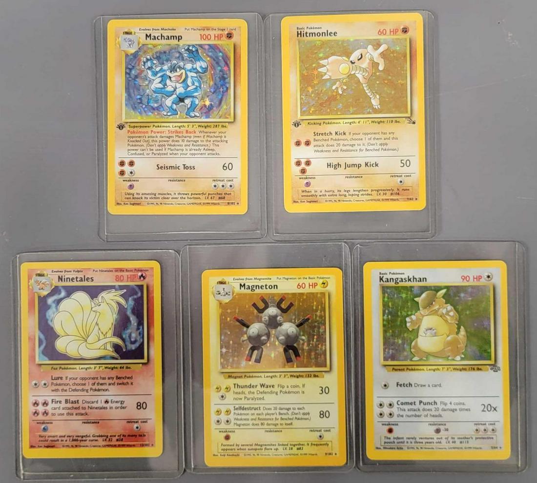 Five Pokemon Holo cards (1 of 4)
