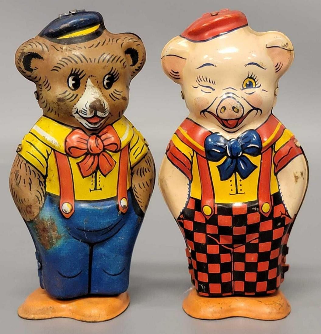 Two J Chein tin lithograph windup animals (1 of 6)