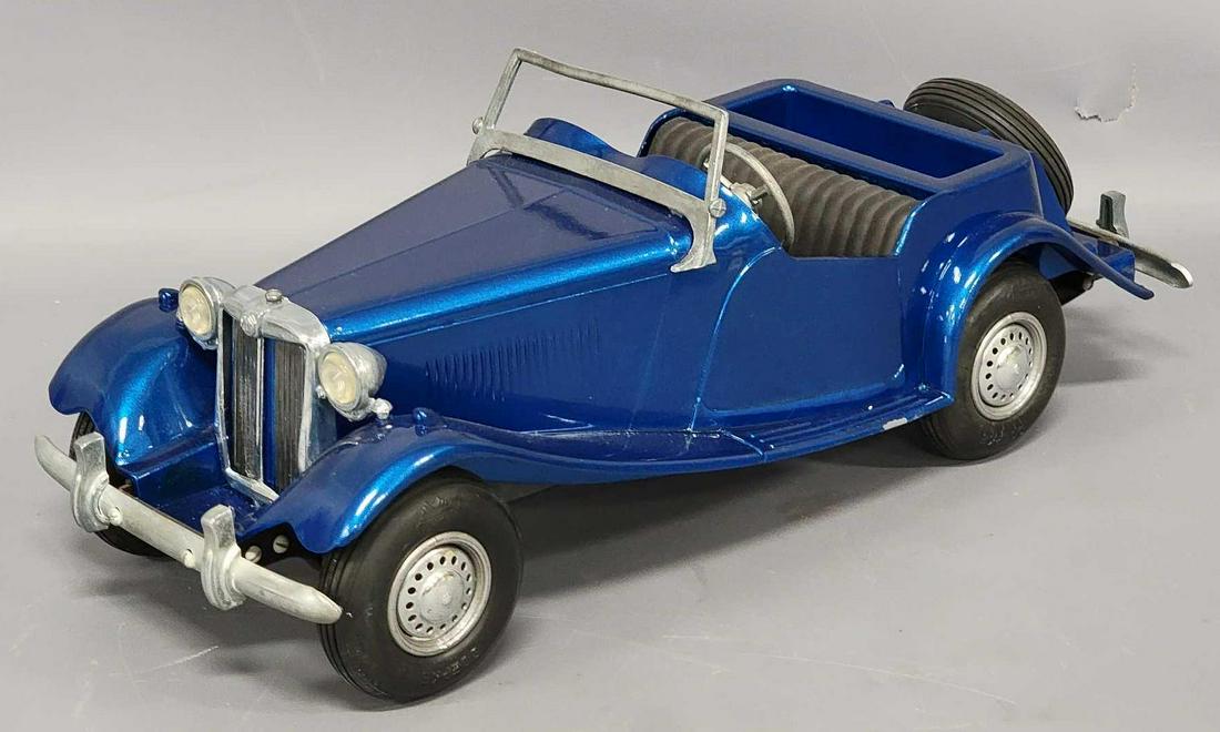 Restored Doepke custom painted blue MT MG: Restored Doepke custom blue aluminum MT. Car has been taken apart, all parts cleaned and body painted in a blue that was never produced with this model. It is very clean, it does have some chips to th