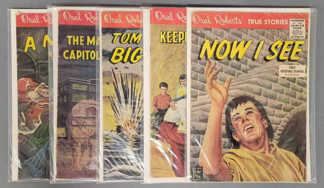 Five Oral Roberts True Stories comic books (1 of 3)
