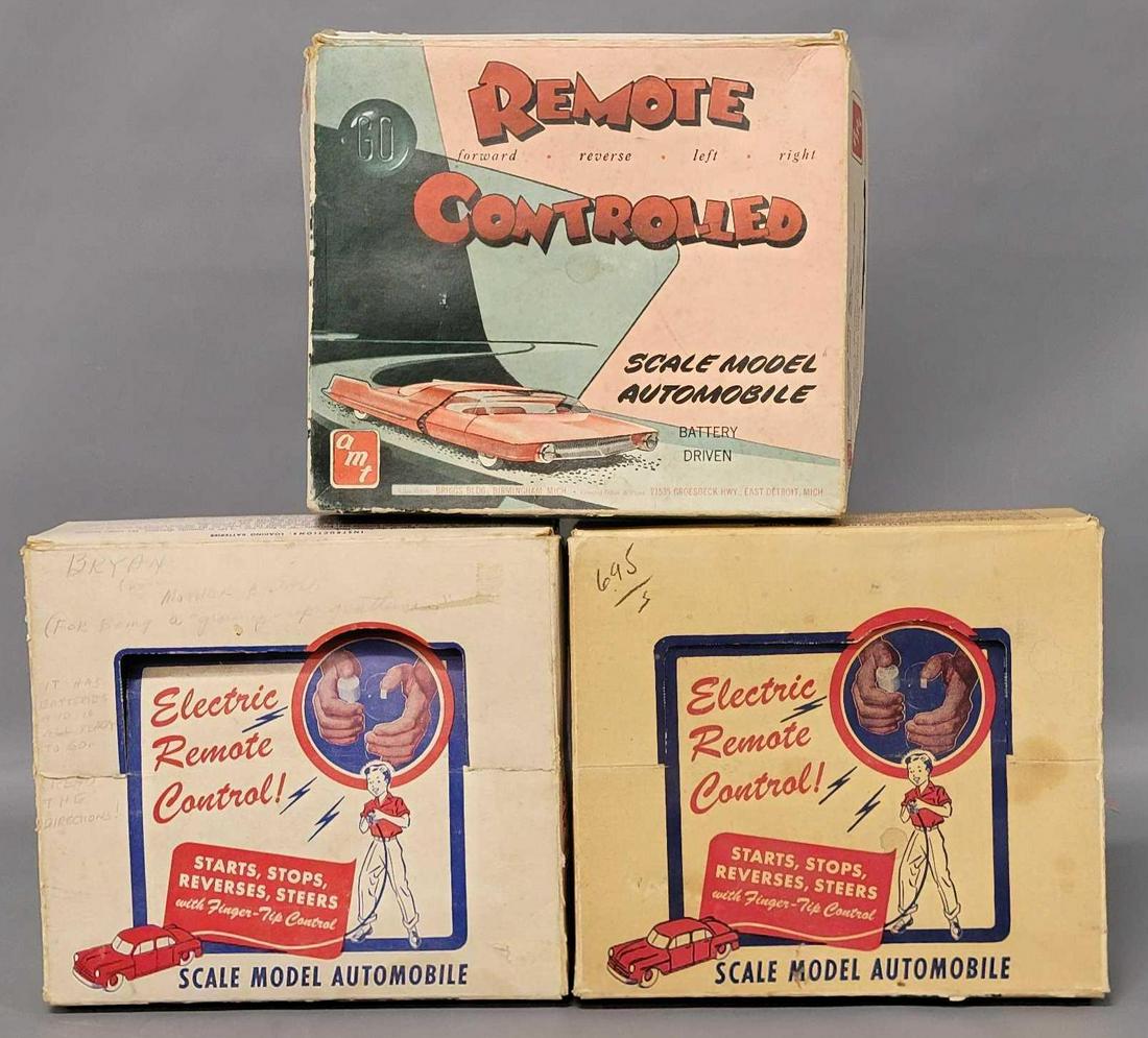 Three AMT Remote Control scale model battery operated car boxes only (1 of 7)