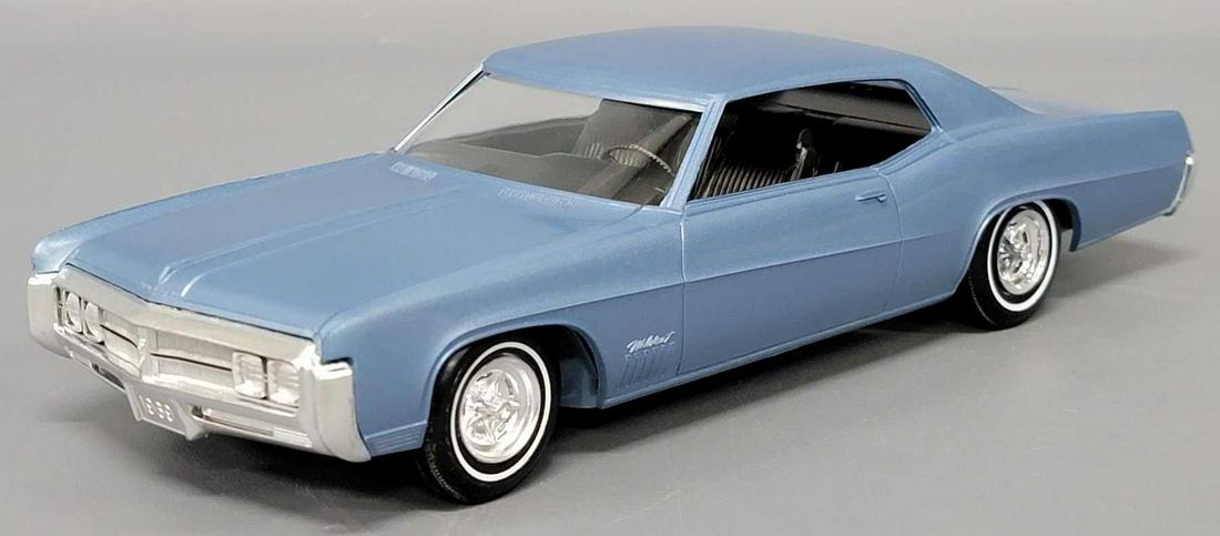 1969 Buick Wildcat dealer promo coaster car in blue with black interior (1 of 7)
